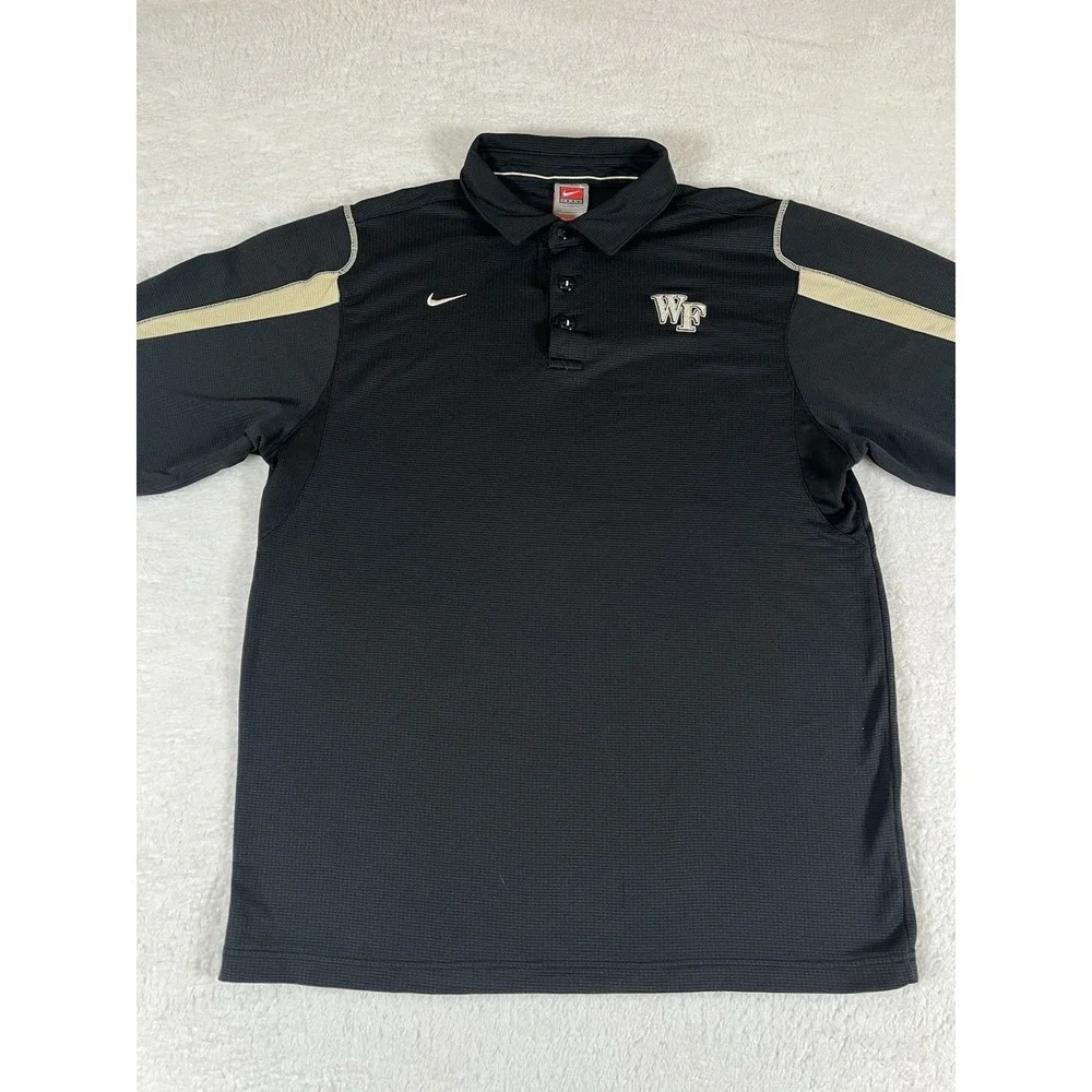 Vintage Nike Fit Dry Team‎ Wake Forest Demon Deacons Polo Shirts Bundle Mens L